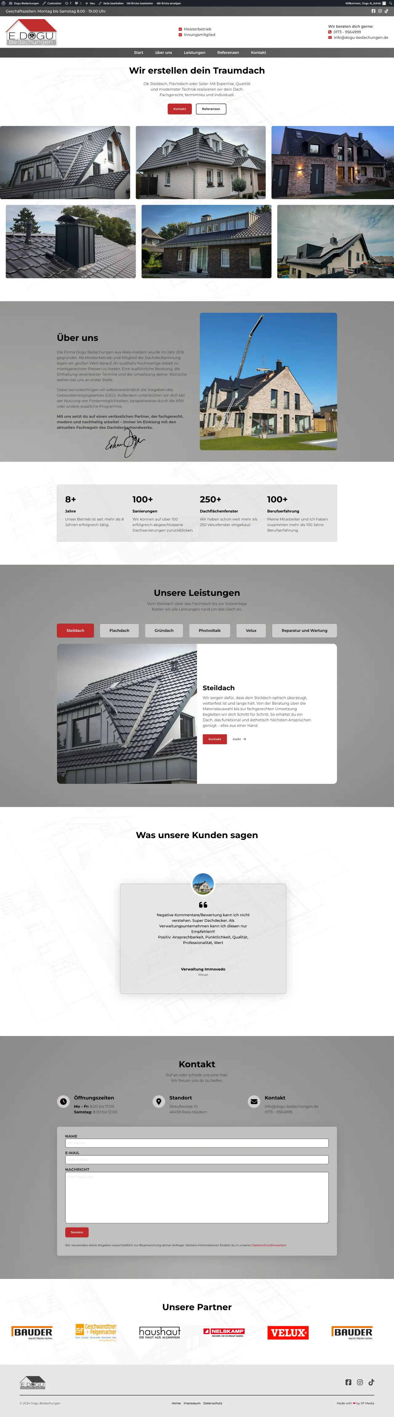 Referenz: Dogu Bedachungen - Handwerker Homepage aus Kreis Kleve