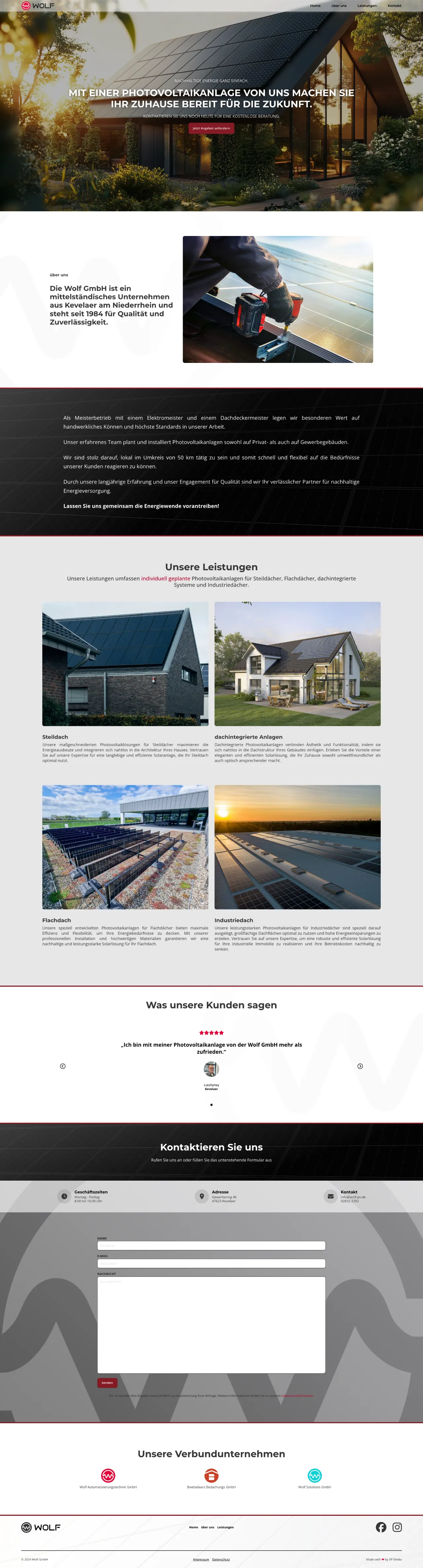 Referenz: WolfPV - WordPress Webseite erstellt von SP Media Emmerich
